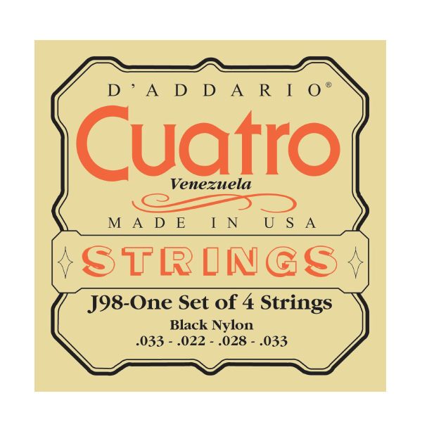 D Addario J98 Cuatro Venezuala Black Nylon String Set Online Hot Sale