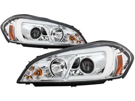 Spyder 06-13 Chevy Impala   06-07 Chevy Monte Carlo Projector Headlights - Light Bar - Chrome Cheap