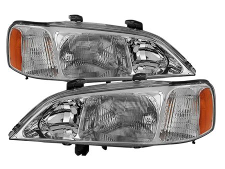 Xtune Acura Tl 1999-2001 OEM Style Headlights Chrome HD-JH-ATL99-AM-C Sale