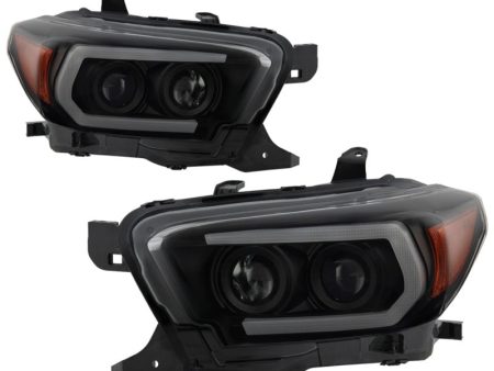 Spyder Toyota Tacoma 16-18 (TRD Model Only) Projector Headlights Black Smoke PRO-YD-TT16V1-SEQ-BSM Online