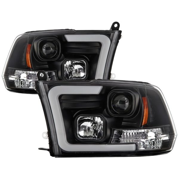 Spyder 09-16 Dodge Ram 1500 Ver 2 Proj Headlight - Light Bar Turn Signal - Blk - PRO-YD-DR09V2-SB-BK Sale