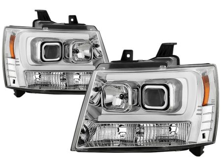 Spyder 07-14 Chevy Suburban Tahoe V2 Projector Headlights LED Turn Sig Chrome PRO-YD-CSUB07V3-SB-C Online Hot Sale