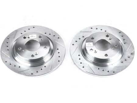 Power Stop 00-09 Honda S2000 Rear Evolution Drilled & Slotted Rotors - Pair Cheap