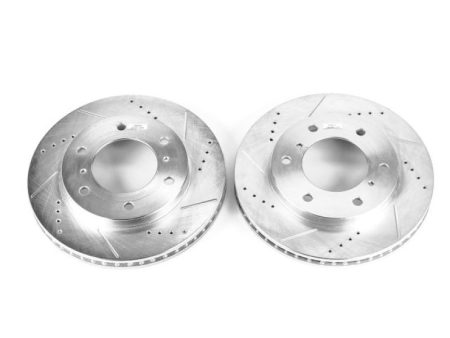 Power Stop 00-06 Mitsubishi Montero Front Evolution Drilled & Slotted Rotors - Pair Online Sale