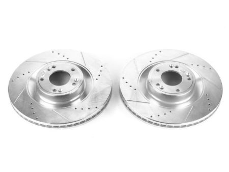 Power Stop 2011 Hyundai Equus Front Evolution Drilled & Slotted Rotors - Pair Discount