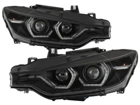 Spyder 12-14 BMW F30 3 Series 4DR Projector Headlights - Black PRO-YD-BMWF3012-AFSHID-BK Online