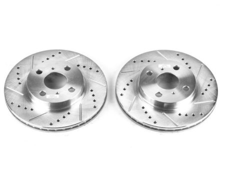 Power Stop 01-05 Toyota Echo Front Evolution Drilled & Slotted Rotors - Pair Fashion