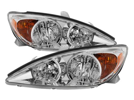 Xtune Toyota Camry 2002-2004 OEM Style Headlights -Chrome HD-JH-TCAM02-AM-C For Cheap