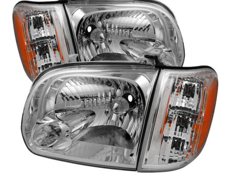 Xtune Toyota Tundra Double Cab 05-06 OEM Style Headlights & Corner Lights Chrome HD-JH-TTUN05-AM-C Sale