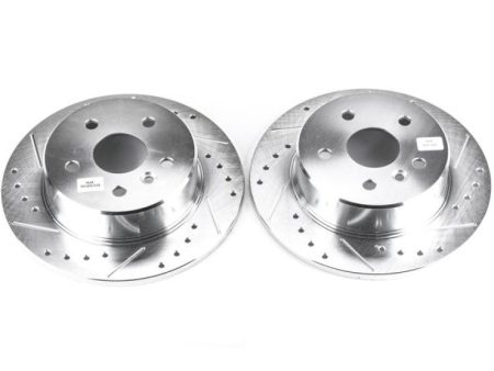 Power Stop 00-04 Toyota Avalon Rear Evolution Drilled & Slotted Rotors - Pair For Cheap