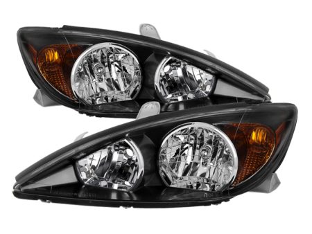 Xtune Toyota Camry 2002-2004 OEM Style Headlights -Black HD-JH-TCAM02-AM-BK Supply