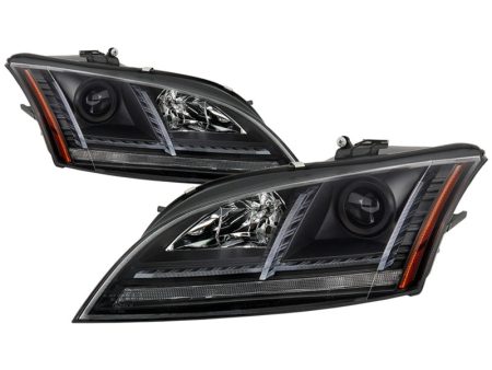 Spyder 08-15 Audi TT (HID Model Only) Projector Headlights - Sequential Signal - Black Discount